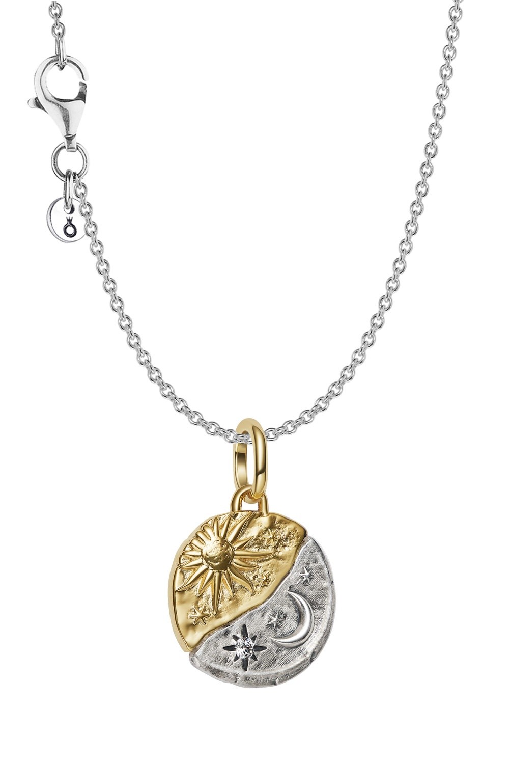 PANDORA Schmuck Damen-Kette Silber Geschenkset Zweifarbig Sonne und Mond 21016 20490₽