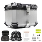 Motorcycle Luggage Waterproof Tail Box Scooter Trunk Storage Top Case 55L Silver
