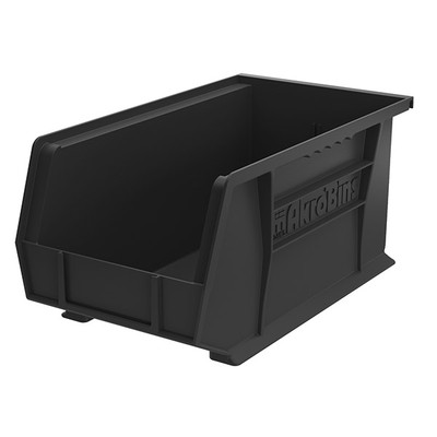 Akro-Mils 30240 4'' Plastic Storage Bin Organizer, Black, MPN 30240BLACK