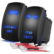 2 Pack Rear Lights Rocker Switch Led Light Bar led light bar REAR LIGHTS Blue