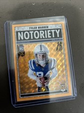 2025 Panini Mosaic - Notoriety Tyler Warren #25 Orange Fluorescent Mosaic Prizm