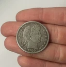 1900-S Barber Half Dollar 50 Cents US Silver Coin Good Surface Very Rare