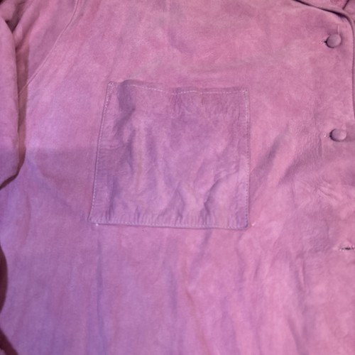 Vintage Firenze Santa Barbara rosa Lammveloursleder Jacke Einheitsgröße passt Medium-Large? 80er Jahre? - Bild 16 von 24