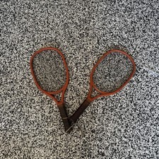 2 Vintage 1970's Leach Bandido Racquetball Racket San Diego - Orange 48