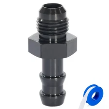 Breezliy 6AN Male Flare to 3/8 Hose Barb Straight Fitting Adapter Aluminum Bl...