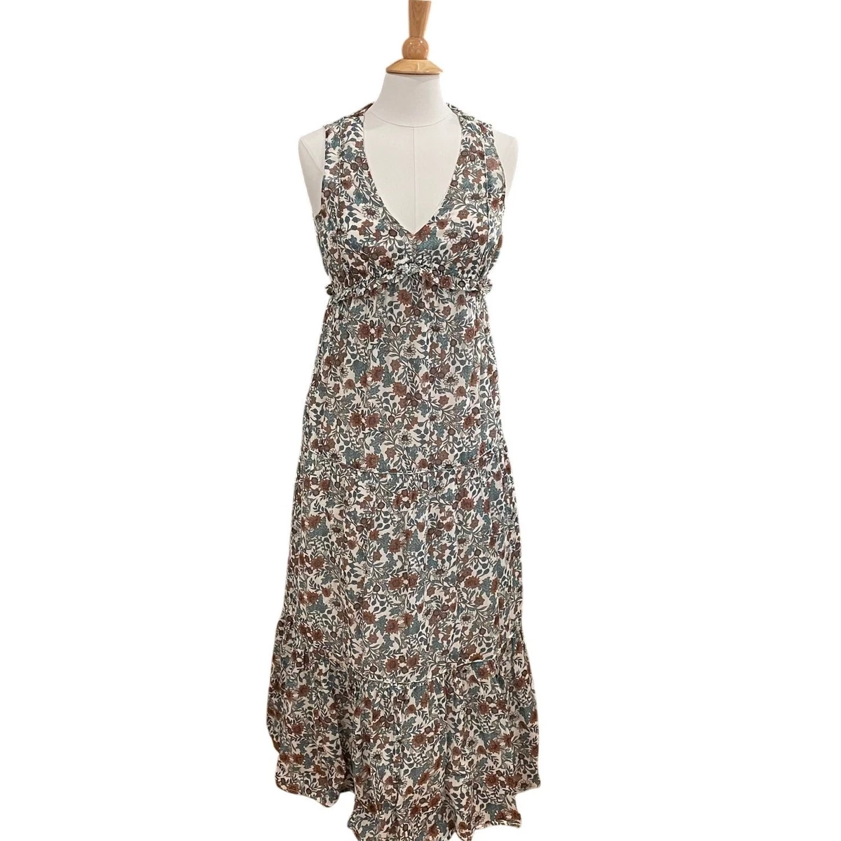 sachin and babi light blue dress Rachel Zoe Women's Halter Neck Ruffle Midi Dress Navy / 10 main image 1