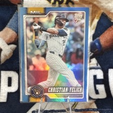 Topps 2026 Series 1 Christian Yelich #154 Milwaukee Brewers Baseball Card 