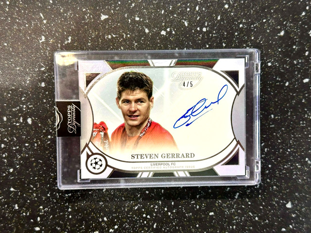 Steven Gerrard 4/5 On Card Auto Topps Dynasty UCC 2024-25 Liverpool FINAL 2005