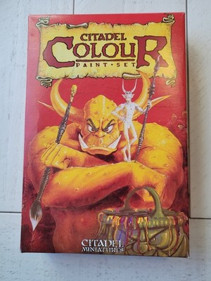 Vtg. Citadel COLOUR Paint Set #81097 Games Workshop WARHAMMER box & tray only