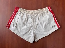 Adidas West Germany Style 1990's Shorts Football White Cotton Run Athletic D7