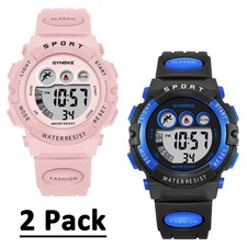 2x Children Kids Boy Girl Sport Watch LED Digital Watch Electronic Wrist Watch