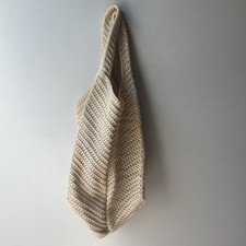 1 Woven Knit Bag for Women Shoulder Bag Boho Tote Purse for Beach White
