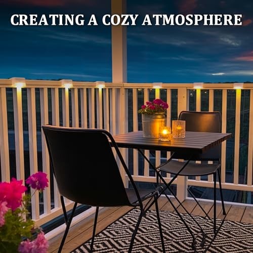 Solar Deck Lights Outdoor Waterproof, Solar Powered Fence Lights 20Pack White