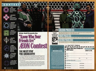 1997 Aeon Trinity Roleplaying Game Vintage Print Ad/Poster White Wolf RPG Art