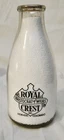 Glass Vintage Dairy Bottle Royal Crest Aristocrat of Milk DENVER COLORADO