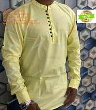Indian Mens Fancy Kurta Cotton Dress Mens Shirt Plain Top Tonic