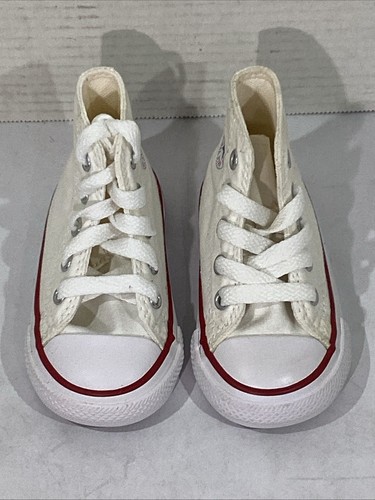 Converse Kleinkind Größe 4 EU 20 weiß Canvas Inf C/T All Star Hi Schuhe AJ-1302 - Bild 3 von 9