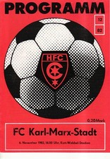 OL 82/83 HFC Chemie FC Karl-Marx-Stadt Programme Foot D’Occasion