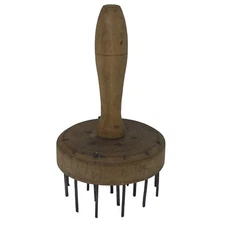 Antique Primitive Handmade Folk Art Cookie Bread decorator Sweden Vtg