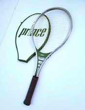 Vintage 80's Prince Green Classic Aluminum Tennis Racquet Racket 4 3/8 W/ Cover