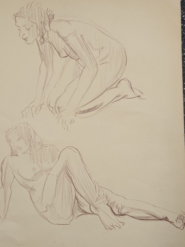 Vintage Original charcoal drawing of nude woman by William Greengrass 1896-1970 - Picture 20 of 20