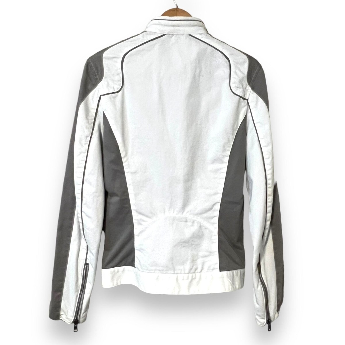 ジャケット ARMANI EXCHANGE Woman Jacket White XW000419AF12807 U1003 AX Armani Exchange Womens White Cotton Zip and Button Up