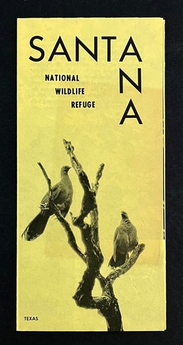 1970s Alamo TX Santa Ana National Wildlife Refuge Vintage Guide Map ...