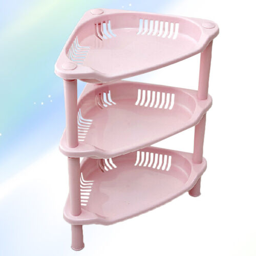 Plastic Shelf Bathroom Wall Shelves Triangle Storage Rack Shower - Picture 1 of 19