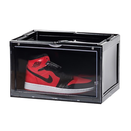 2x 4x 8x Magnetic Drop Side Shoe Box Storage Containers Sneaker Display Cases - Picture 13 of 19