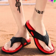 Mens Thong Flip Flops Farbic Comfort Beach Sandal Slippers Sandals US Size