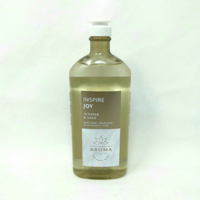 Bath & Body Works Aroma INSPIRE JOY Juniper & Sage Body Wash + Foam Bath- 10oz Bath & Body Works Aroma INSPIRE JOY Juniper & Sage Body Wash + Foam Bath- 10oz