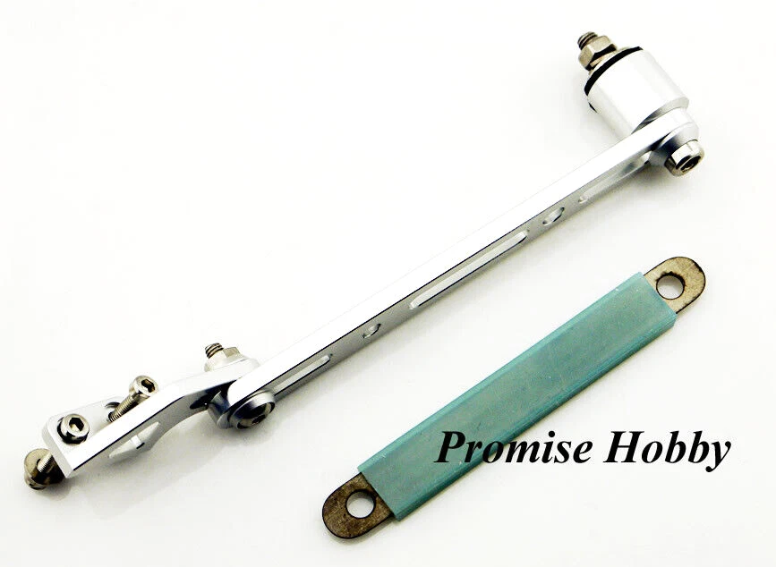 Silver Aluminum Alloy Adjustable Exhaust Pipe Holder Bracket for Gas rc Boat - Image 2 of 4