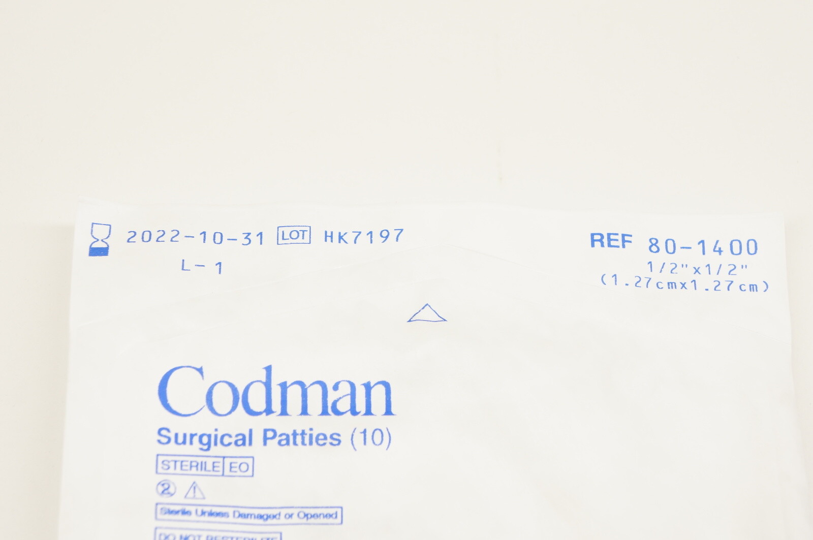Codman 80-1400 Surgical Patties - Box of 20 exp 11/30/22 - 1/2” /2” for ...