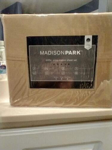 600 count, Pima/Egyptian Cotton, queen sheet set By Madison Park HOLIDAY SALE - Picture 1 of 4
