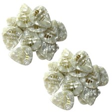 Dunlop Guitar Picks 24 Pack Celluloid White Pearl Extra Heavy