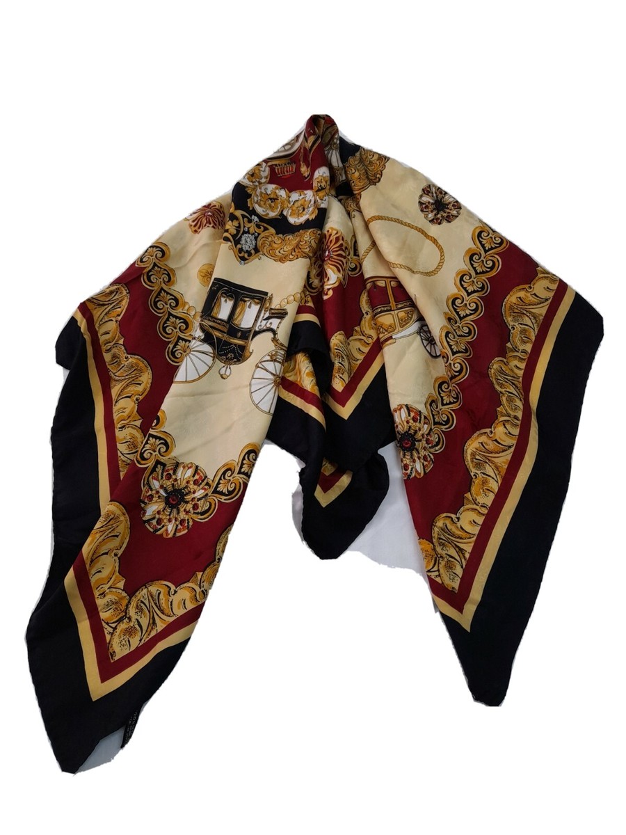 Sciarpa di seta Sallys Boutique nastro stampa cavalli fascia