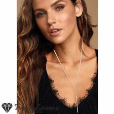 Simple Trendy Long Bar Necklaces Chain Jewelry Gold and Silver For Women Girls