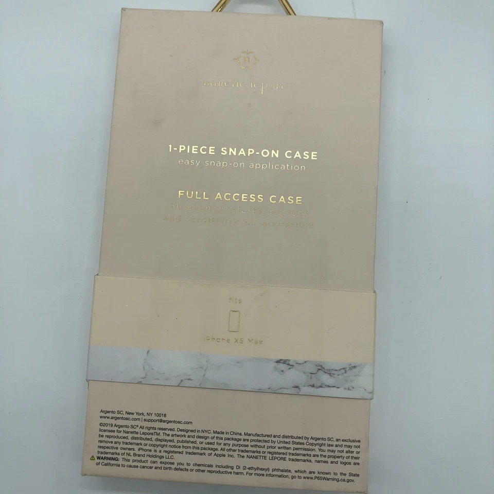 New Nanette Lepore Silver Glitter Iphone XS Max Protective Phone Case - Image 3 of 4