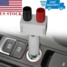 1pc 12V Car Auto Cigarette Lighter Socket Plug With Binding Posts And 10A Fuse