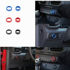 Anillo de ajuste de perilla de volumen de radio y faros interiores 2 piezas para Mustang 2024+ accesorios