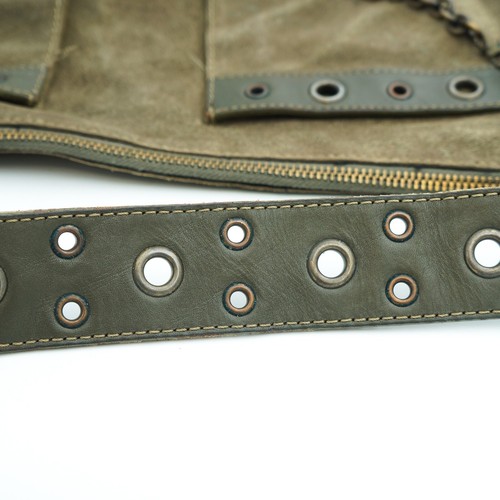 VERSUS Versace Tasche grün Leder Vintage 90er 00er - Bild 8 von 14