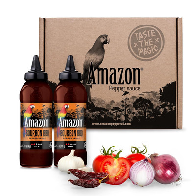 Amazon Bourbon BBQ Hot Sauce, 15.1 Oz (2 Pack)