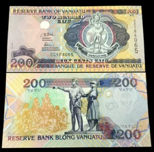 Vanuatu 200 Vatu 1995 Banknote World Paper Money UNC Currency Bill Note