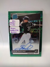 ⚾#d /99! RC Green Mojo Zack Collins 2020 Donruss Optic Rated Rookie Signatures