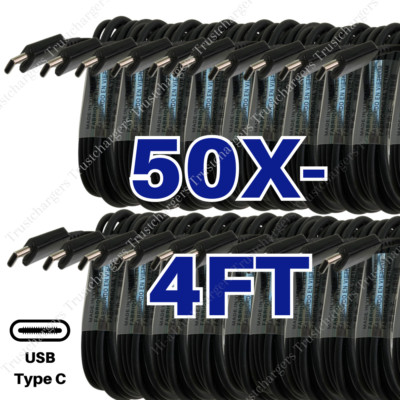 50X USB Type C Cable Fast Charger For Samsung Galaxy S8 S9 S10 S20 Note 9 10 20