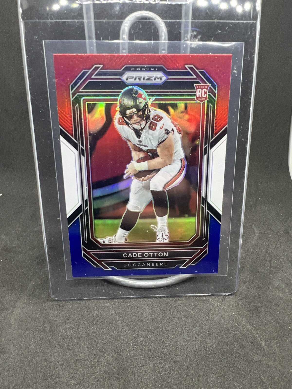 2022 Panini Prizm Cade Otton RC Red White Blue Prizm #362 Tampa Bay Buccaneers