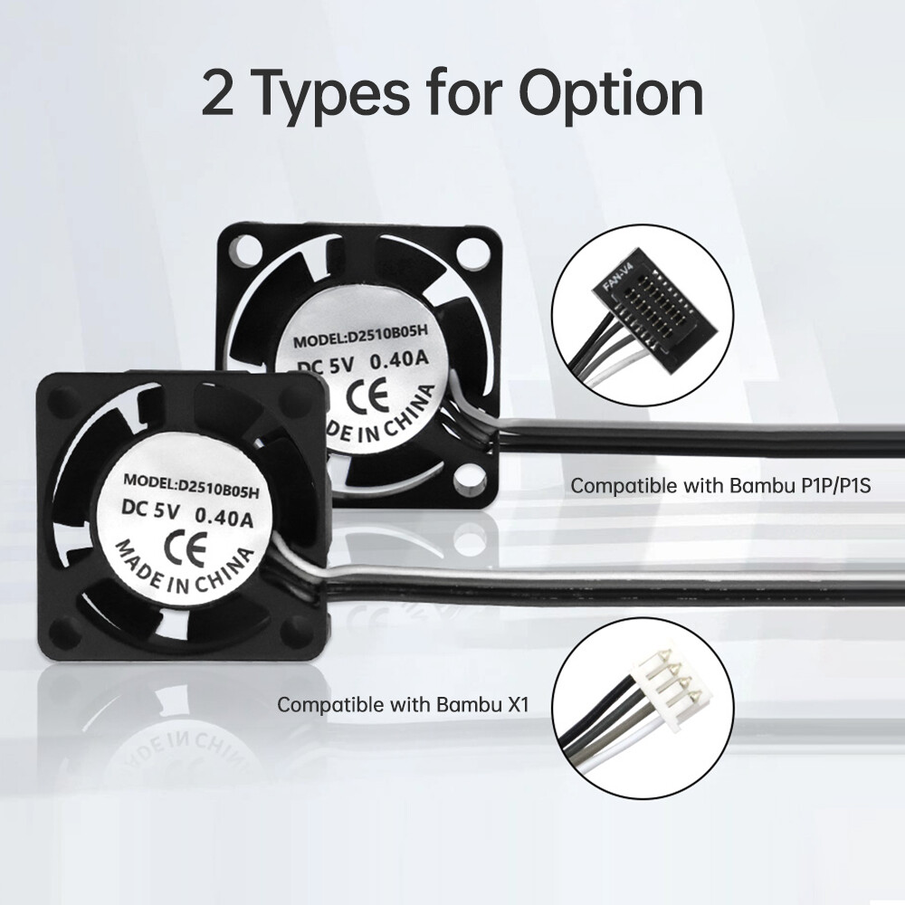 2510 Double Ball Bearing Fan 5V Cooling Fan Hot End Cooling Cooler H6B4