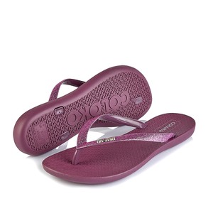 dark purple flip flops