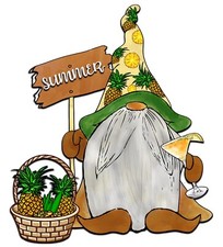 4” Gnome Sticker Summertime Sunshine  Decal Cute Window Car Water Bottle Craft