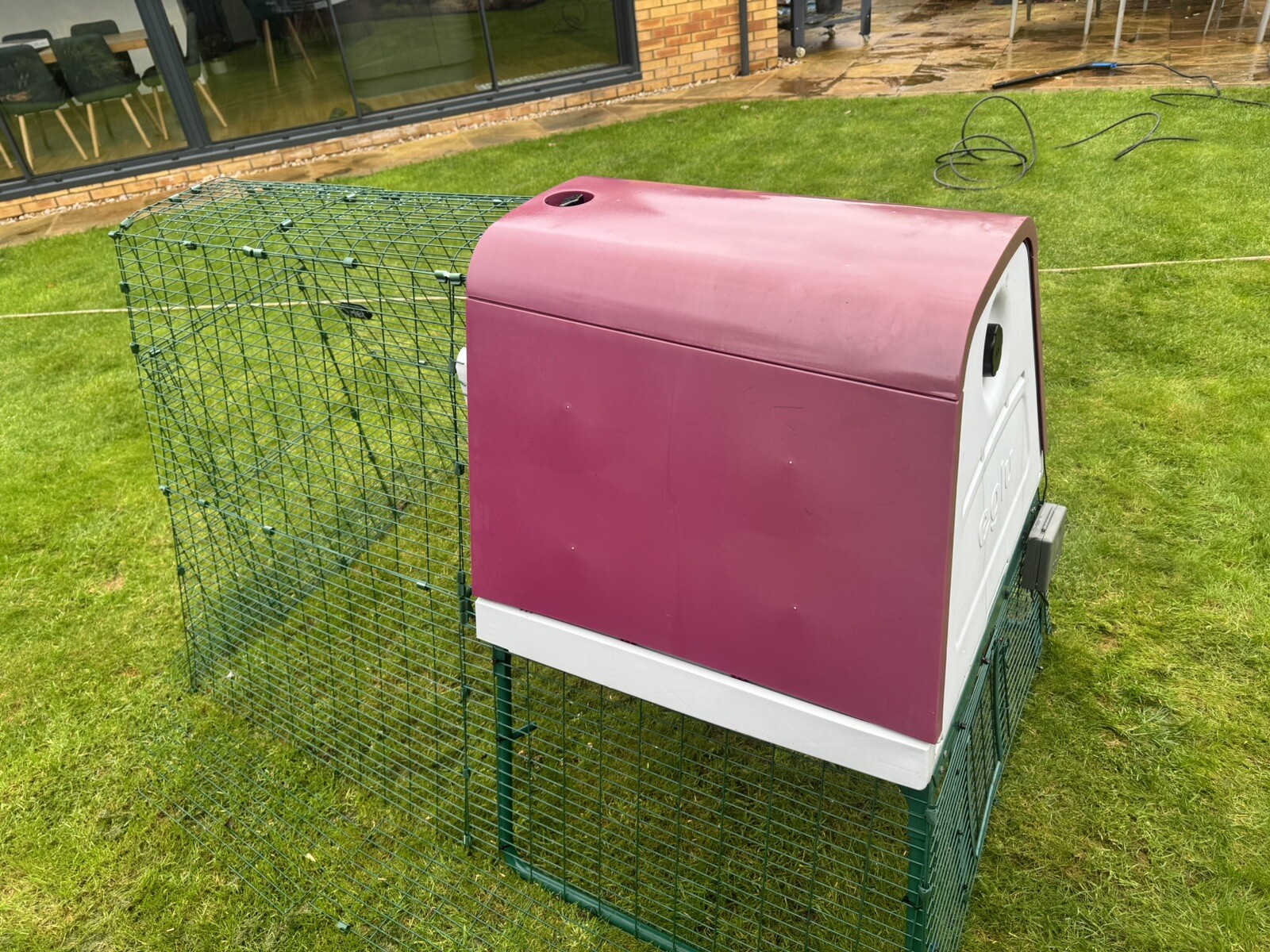 Omlet Eglu Go Up Chicken Coop With 2m Run And Omlet Automatic Door eBay